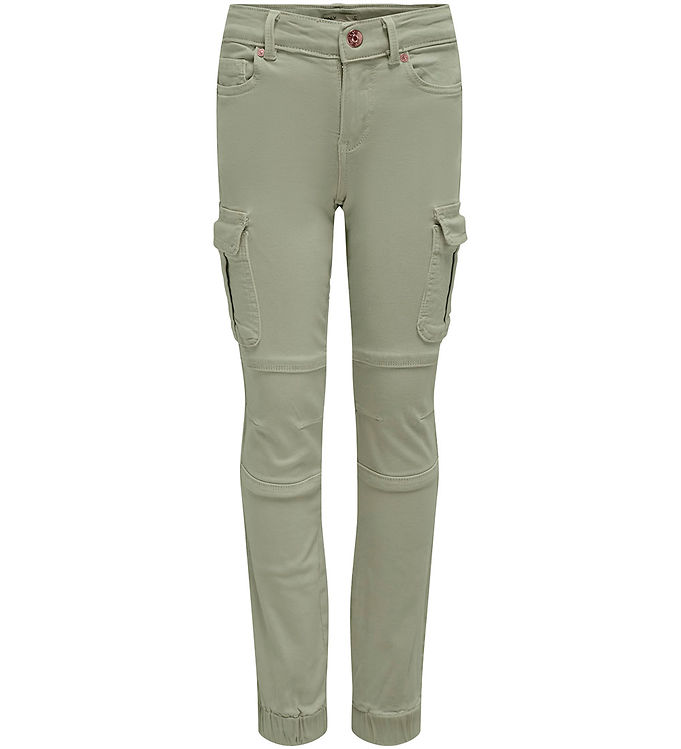 Kids Only KogMissouri Slim Fit Cargo Bukser Piger - Limegrøn