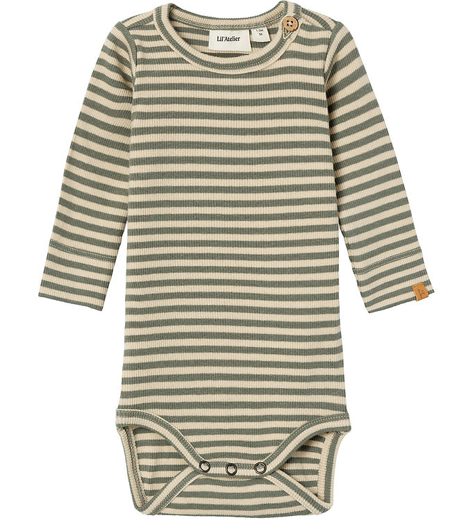 Lil Atelier Body l/æ - NbmGago - Noos - Fog/Agave Green