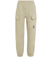 Calvin Klein Bukser - Sateen Cargo - Plaza Taupe Calvin Klein Bukser - Sateen Cargo - Plaza Taupe
