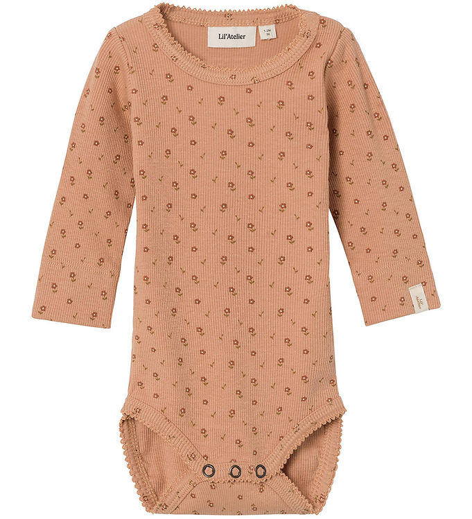 Lil Atelier Body l/æ - NbfGago - Noos - Nougat m. Blomster