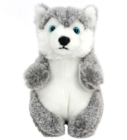 Living Nature Bamse - 16x10 cm - Baby Husky - Grå Living Nature Bamse - 16x10 cm - Baby Husky - Grå