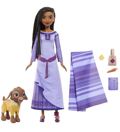 Disney Wish Dukke - 29 cm - Asha m. Star og Valentino