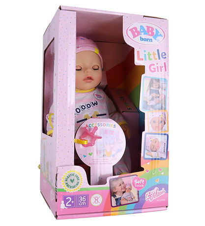Baby Born Dukke - Little Girl - 36 cm - 7 Funktioner Baby Born Dukke - Little Girl - 36 cm - 7 Funktioner