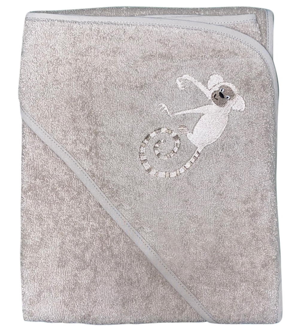 Nørgaard Madsens Babyhandtuch - 75x75 cm - Braun m. Affe - Nørgaard Madsens - One Size - Babyhandtuch