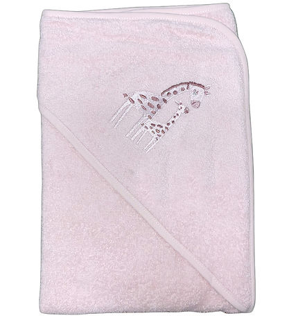 Nørgaard Madsens Baby towel - 75x75 cm - Pink w. Giraffes