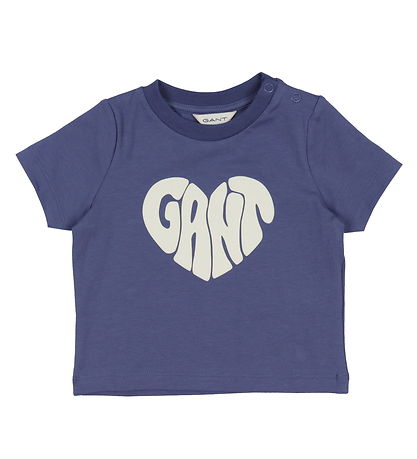 GANT T-shirt - Heart Graphic - Washed Blue GANT T-shirt - Heart Graphic - Washed Blue