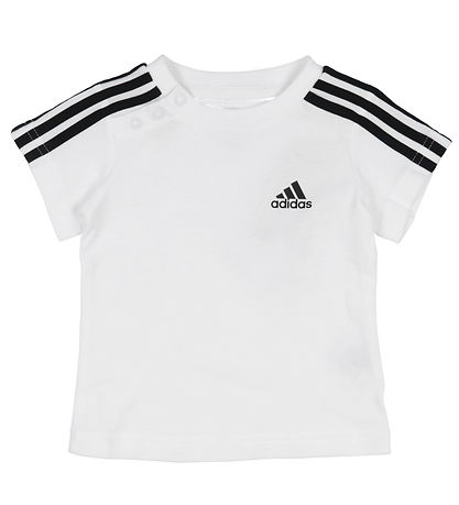 adidas Performance Sæt - T-shirt/Shorts - Hvid/Sort