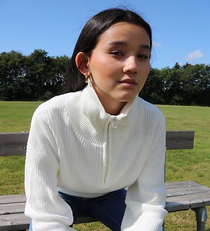 Grunt Bluse - Strik - Rie - Broken White Grunt Bluse - Strik - Rie - Broken White