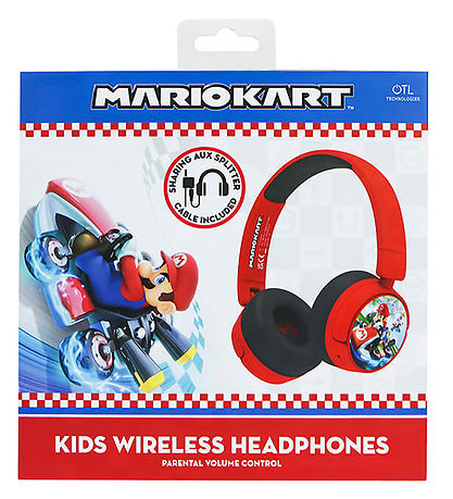 OTL Høretelefoner - Mario Kart - On-Ear Junior - Wireless - Rød