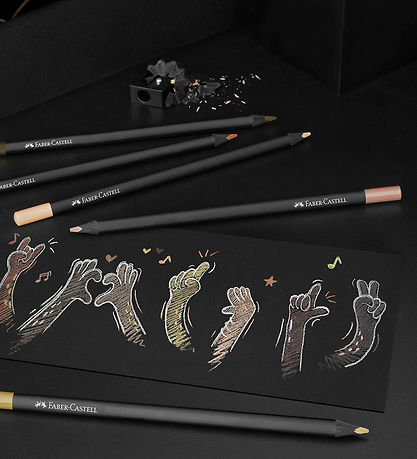 Faber-Castell Farveblyanter - Trekantet - Black Edition - 12 stk
