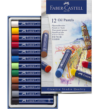 Faber-Castell Fedtfarver - 12 stk Faber-Castell Fedtfarver - 12 stk