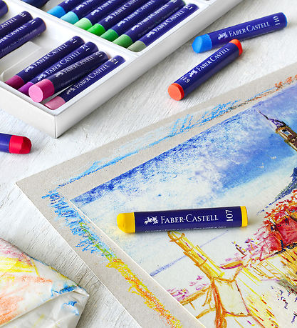 Faber-Castell Fedtfarver - 12 stk Faber-Castell Fedtfarver - 12 stk