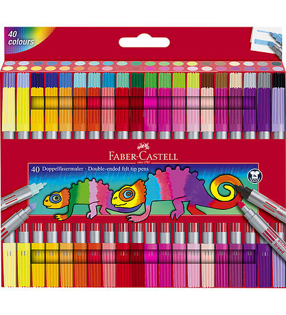 Faber-Castell Tuscher - Dobbelt Tyk/Tynd - 40 stk Faber-Castell Tuscher - Dobbelt Tyk/Tynd - 40 stk