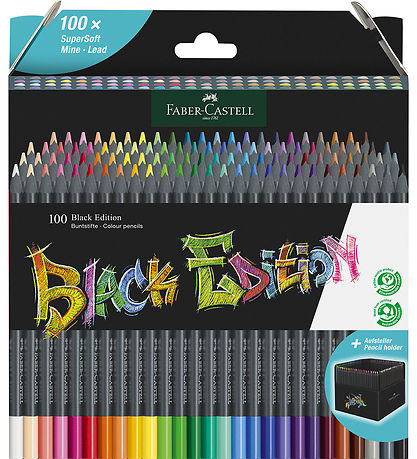 Faber-Castell Farveblyanter - Trekantet - Black Edition - 100 St Faber-Castell Farveblyanter - Trekantet - Black Edition - 100 St