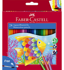 Faber-Castell Farveblyanter - Akvarel - 24 stk + 1 Pensel Faber-Castell Farveblyanter - Akvarel - 24 stk + 1 Pensel