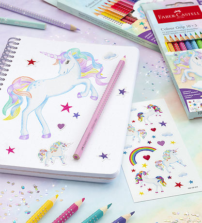 Faber-Castell Farveblyanter - Trekantet - Grip Unicorn - 10+3 st Faber-Castell Farveblyanter - Trekantet - Grip Unicorn - 10+3 st