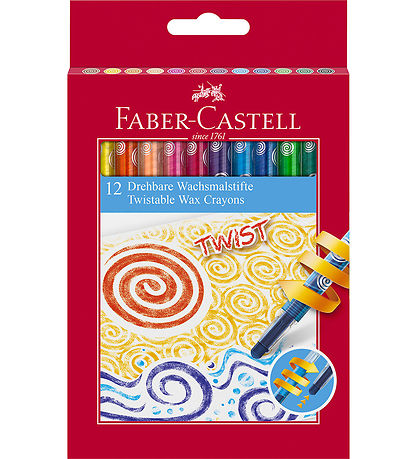 Faber-Castell Farvekridt - Twistable - 12 stk Faber-Castell Farvekridt - Twistable - 12 stk