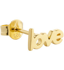 Design Letters Ørering - 1 stk. - LOVE - 18K Guldbelagt Design Letters Ørering - 1 stk. - LOVE - 18K Guldbelagt