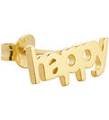 Design Letters Korvakoru - 1 kpl. - Happy - 18K kullattu