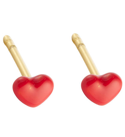 Design Letters Oorbellen - 2 st. - Kleine BIG Love - 18K Gouden 