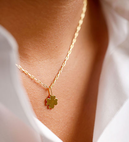 Design Letters Vedhæng Til Halskæde - Firkløver - 18K Guldbelagt