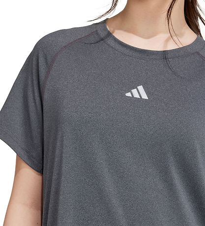 adidas Performance T- shirt - JG Tee Lux - Grå Meleret