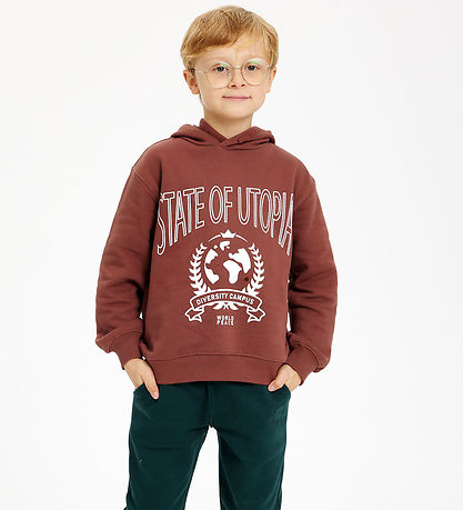 The New Hættetrøje - TnHenrik - Marron m. Hvid