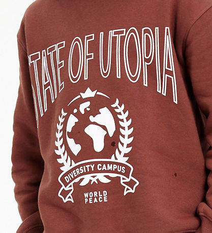 The New Hættetrøje - TnHenrik - Marron m. Hvid