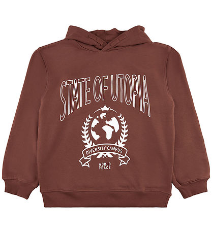The New Hættetrøje - TnHenrik - Marron m. Hvid The New Hættetrøje - TnHenrik - Marron m. Hvid