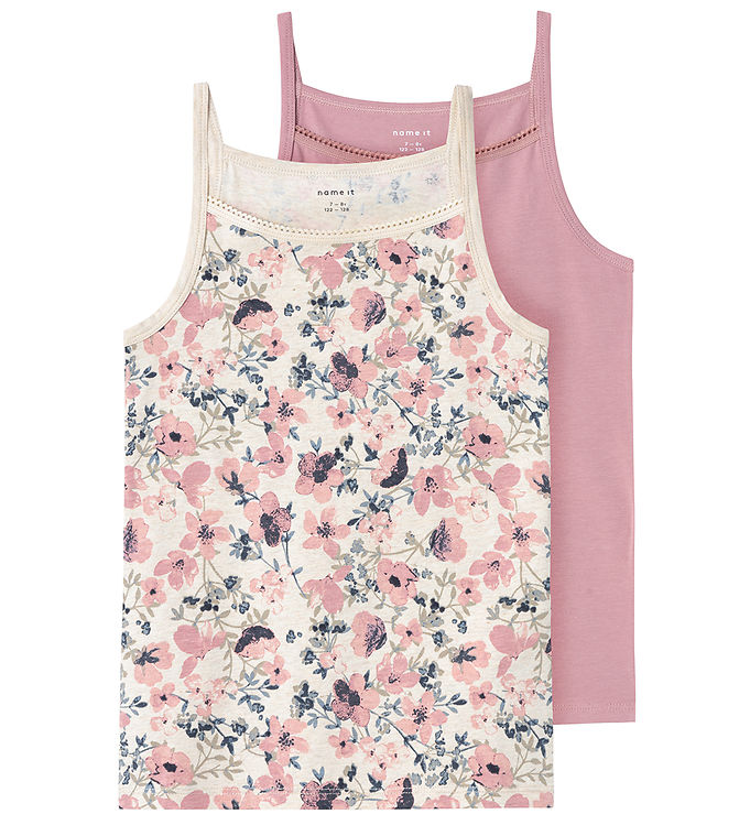 Name It Undertrøje - Noos - NkfStrap Top - 2-pak - Nostalgia Ros