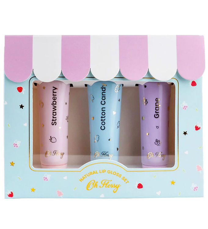 Oh Flossy - Naturlig Lip Gloss - Sæt Med 3