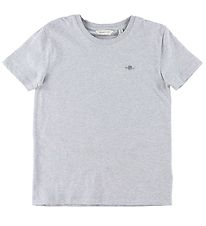 GANT T-shirt - Shield - Light Grey Melange GANT T-shirt - Shield - Light Grey Melange