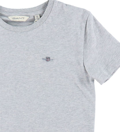 GANT T-shirt - Shield - Light Grey Melange GANT T-shirt - Shield - Light Grey Melange