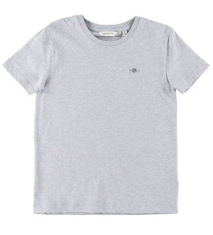 GANT T-shirt - Shield - Light Grey Melange GANT T-shirt - Shield - Light Grey Melange
