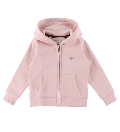 GANT Cardigan - Shield Zip - Crystal Pink GANT Cardigan - Shield Zip - Crystal Pink