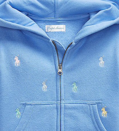 Polo Ralph Lauren Cardigan - Harbor Island Blue m. Logoer Polo Ralph Lauren Cardigan - Harbor Island Blue m. Logoer