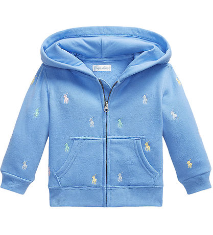 Polo Ralph Lauren Cardigan - Harbor Island Blue m. Logoer Polo Ralph Lauren Cardigan - Harbor Island Blue m. Logoer