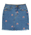 The New Nederdel - TnJanet - Denim - Blå m. Regnbuer The New Nederdel - TnJanet - Denim - Blå m. Regnbuer