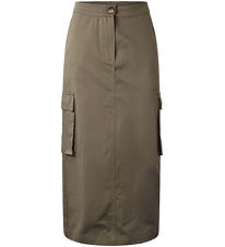 Hound Nederdel - Long Cargo Skirt - Army Green Hound Nederdel - Long Cargo Skirt - Army Green