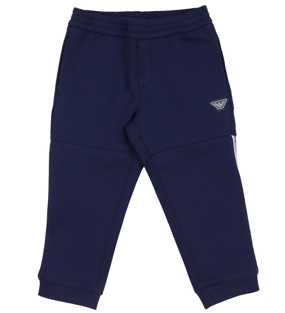 Emporio Armani Hosen - Black Iris m. Logo-Streifen - Emporio Armani - 12 mt - Hosen - Baumwolle