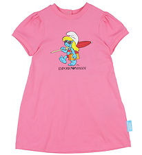 Emporio Armani Kjole - Lyserød m. Smølfine Emporio Armani Kjole - Lyserød m. Smølfine