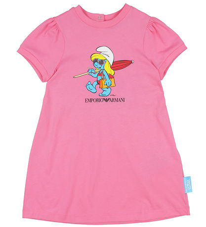 Emporio Armani Kjole - Lyserød m. Smølfine Emporio Armani Kjole - Lyserød m. Smølfine