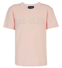 Emporio Armani T-shirt - Rosa m. Hvid Emporio Armani T-shirt - Rosa m. Hvid