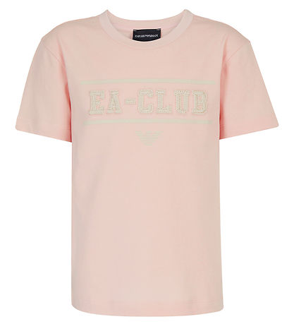 Emporio Armani T-shirt - Rosa m. Hvid Emporio Armani T-shirt - Rosa m. Hvid