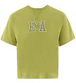 Emporio Armani T-shirt - Limegrøn m. Broderi Emporio Armani T-shirt - Limegrøn m. Broderi