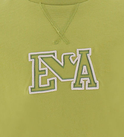 Emporio Armani T-shirt - Limegrøn m. Broderi Emporio Armani T-shirt - Limegrøn m. Broderi