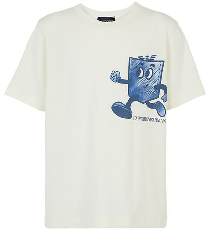 Emporio Armani T-shirts - 3-pak - Blå/Hvid/Navy m. print Emporio Armani T-shirts - 3-pak - Blå/Hvid/Navy m. print