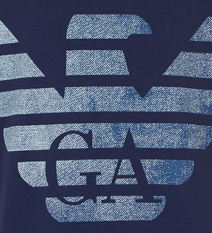 Emporio Armani T-shirts - 3-pak - Blå/Hvid/Navy m. print