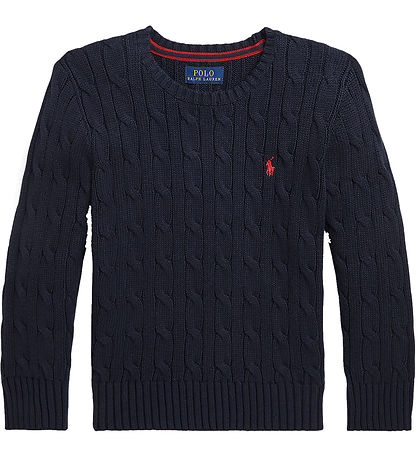 Polo Ralph Lauren Bluse - Strik - Navy Polo Ralph Lauren Bluse - Strik - Navy