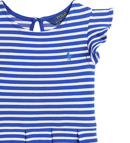 Polo Ralph Lauren Kjole - Blå/Hvidstribet Polo Ralph Lauren Kjole - Blå/Hvidstribet